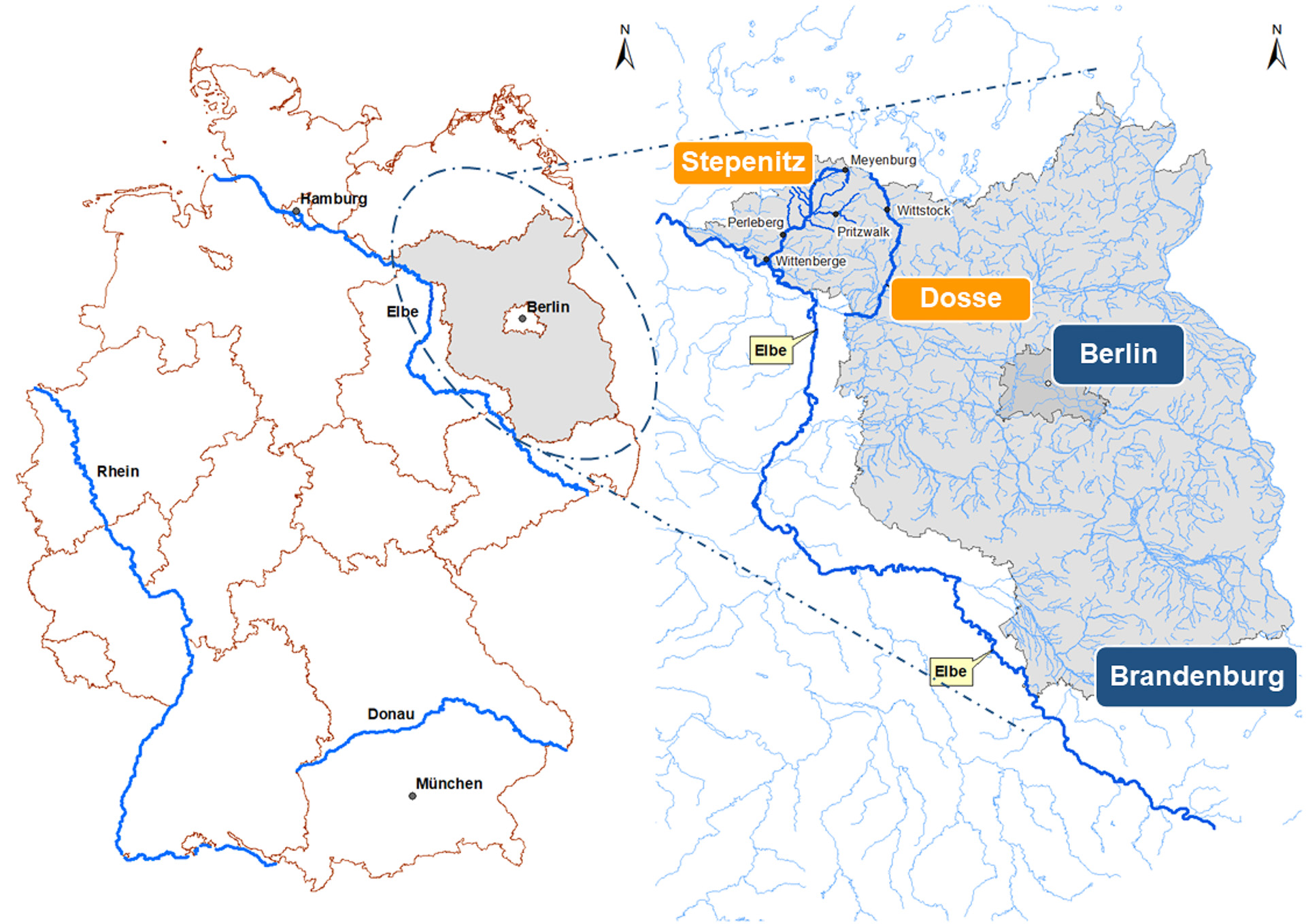 Flusslandschaft der Jahre 2024/25 - Stepenitz (Elbe)