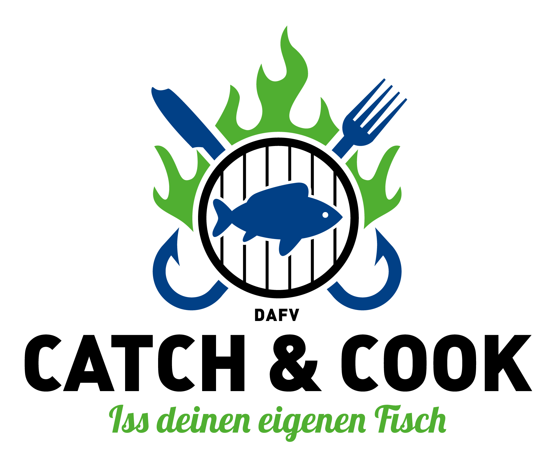 DAFV Logo Catch and Cook - Iss deinen eigenen Fisch