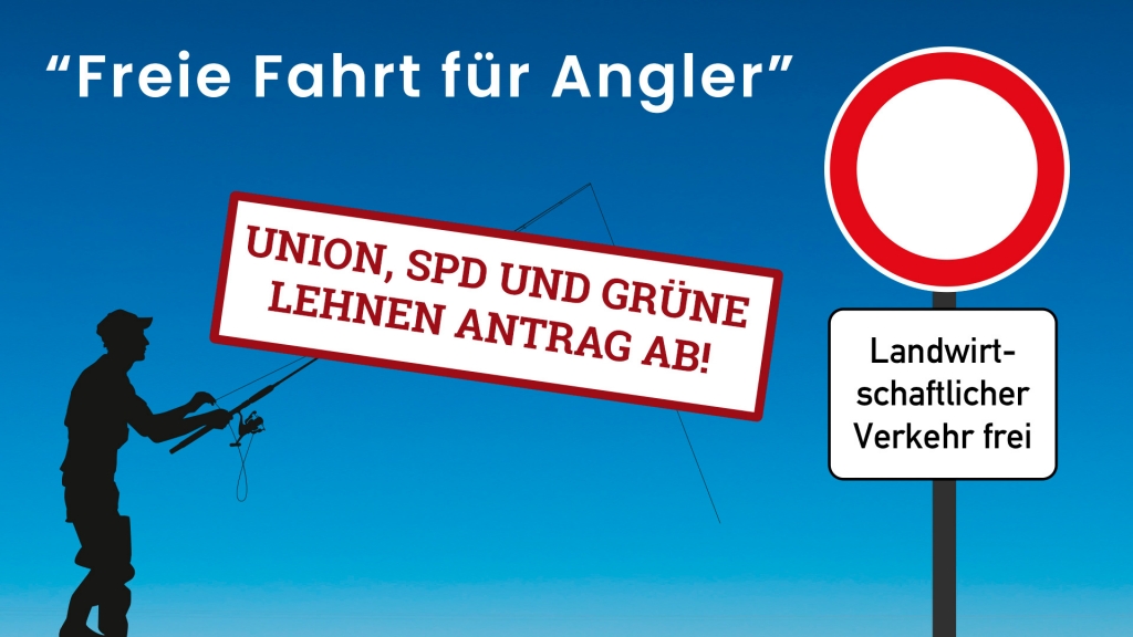 FDP Antrag &quot;Freie Fahrt für Angler&quot; durch Union, SPD und Grüne abgelehnt