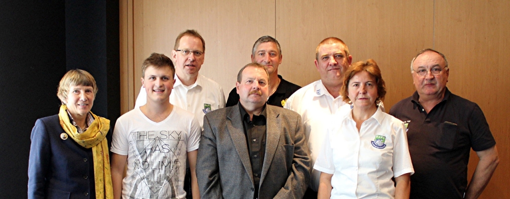 v.l.n.r. Dr. Christel Happach-Kasan, Patrick Riek, Peter Wetzel,Herry Panno, Volker Krah, Andre`Schönheit, Manuela Freund, Hartwig Voß