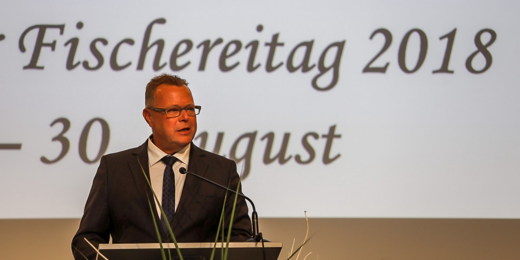 Michael Stübgen, neuer Staatssekretär im Bundesministeriums für Ernährung und Landwirtschaft (BMEL) auf dem Deutschen Fischereitag in Lübeck